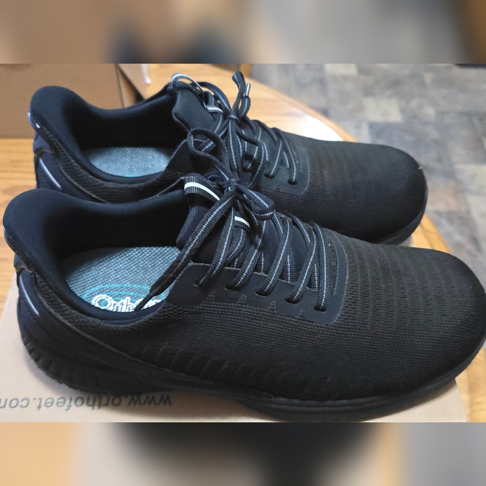 Orthofeet Yari Black/Black Men's Shoes 10.5 4E - Picture 2 of 6